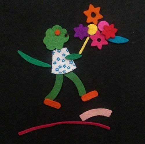 CD cover with a felt craft image of a figure holding flowers.