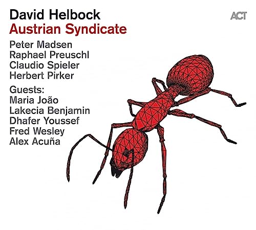 CD cover for David Helbock’s “Austrian Syndicate” featuring a red ant.