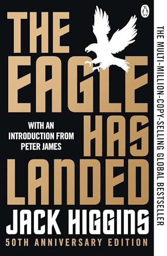 Book cover: "The Eagle Has Landed" by Jack Higgins, featuring an eagle.