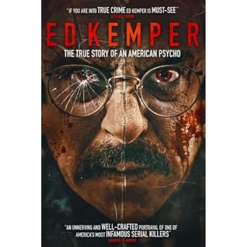 DVD cover featuring a close-up of Ed Kemper’s face with blood spatter.