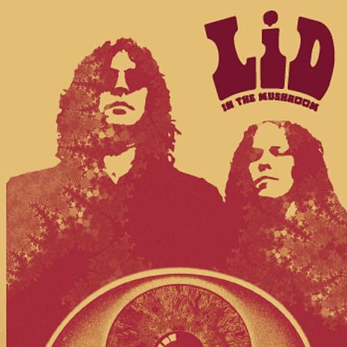 Album cover for Lid’s “In The Mushroom” featuring two figures and an eye.