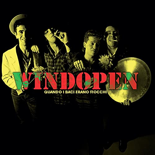 Windopen album cover: four men in vintage clothing with bold red text.