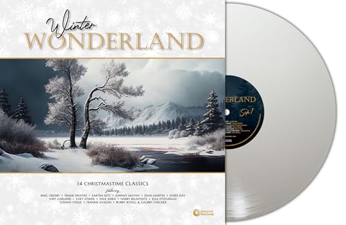 White vinyl record with snowy winter landscape album cover.