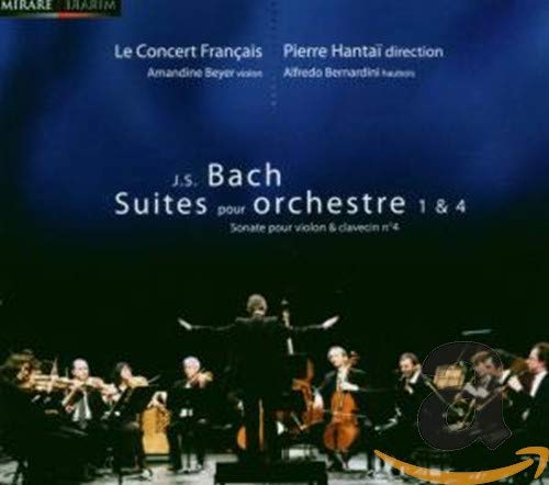 CD cover for Bach’s Orchestral Suites 1 & 4 performed by Le Concert Français.