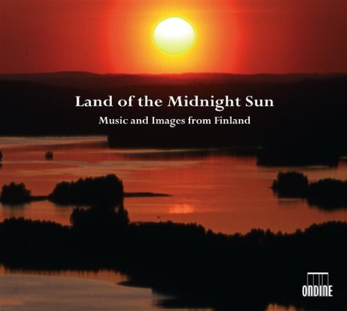 CD cover: sunset over a lake and islands, Finland.