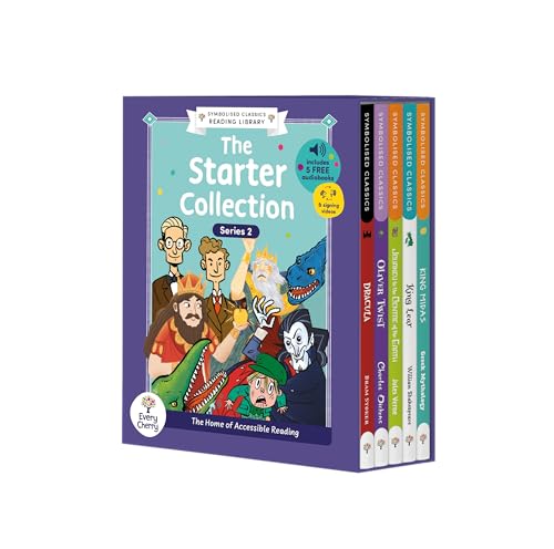 Purple box set of five illustrated children’s classic novels.