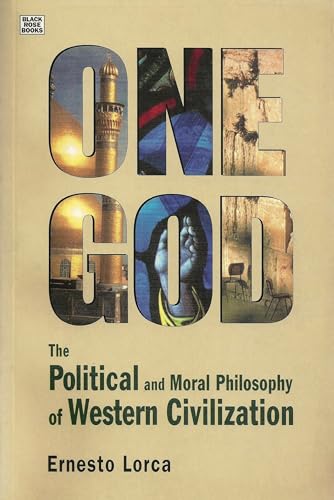 Book cover: "One God" with images of religious architecture and figures.