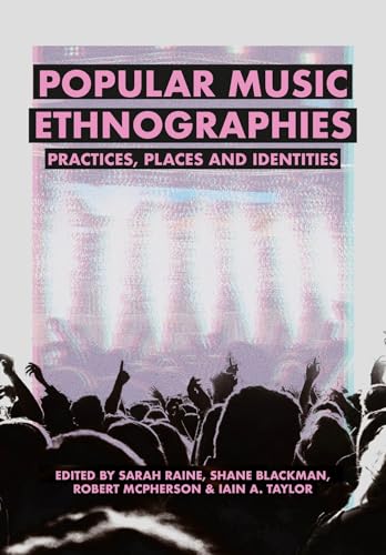 Book cover with pink and black text over a concert crowd scene.