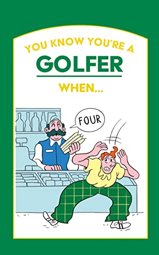 Book cover with cartoon of golfer stealing golf balls from a store.
