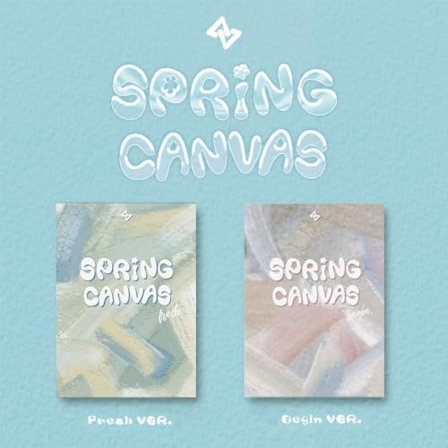 CD cover for “Spring Canvas” showing two versions with abstract art.