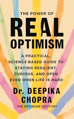 Book cover with bold text “REAL OPTIMISM” and colorful brushstroke background.