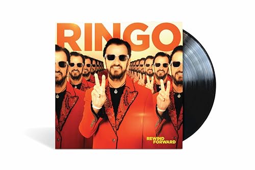 Ringo Starr album cover with black vinyl record beside it.