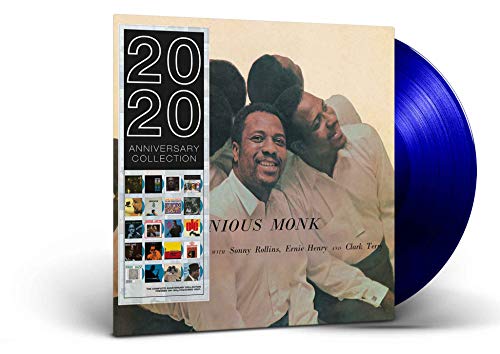 Blue vinyl record of Sonny Monk’s “Brilliant Corners” album cover.