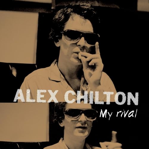 Alex Chilton portrait with sunglasses, album cover for “My Rival” vinyl.
