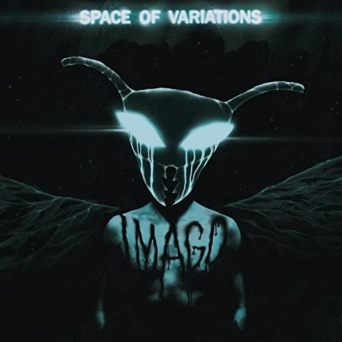 Dark album cover featuring a glowing, masked figure with insect-like antennae.