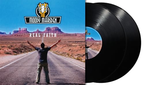 Moody Marsden “Real Faith” vinyl record with desert landscape cover art.