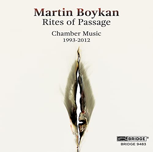 CD cover for Martin Boykan’s “Rites of Passage” featuring a feather image.