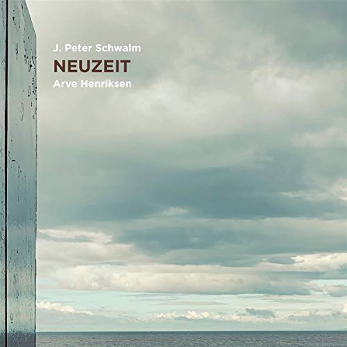 Album cover for “Neuzeit” by Peter Schwalm with cloudy sky image.