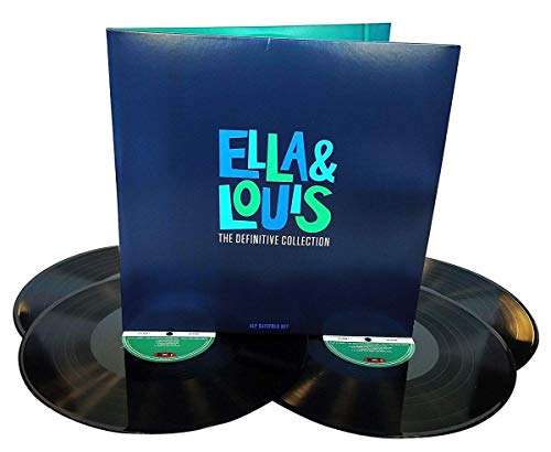 Ella and Louis The Definitive Collection gatefold vinyl record cover with two black discs.