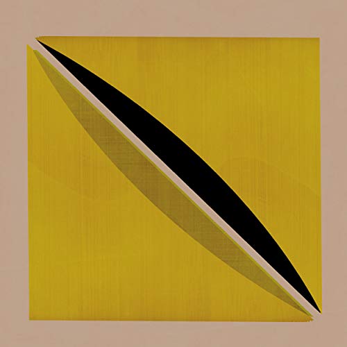 Square album cover with a yellow and black diagonal slash.