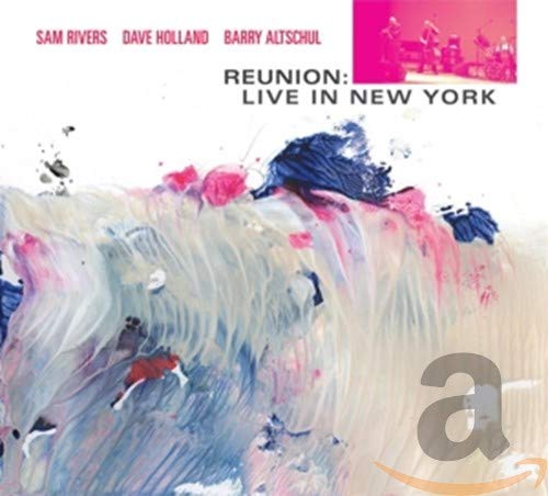 CD cover for "Reunion: Live In New York" with abstract paint design.