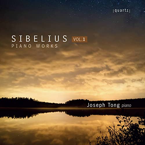 CD cover for "Joseph Tong - PIANO WORKS VOL. 1" with lake landscape.