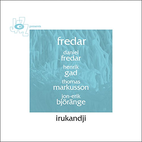 CD cover for Fredar’s “Irukandji” with blue abstract imagery and text.