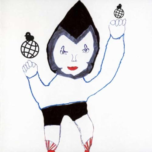 CD cover with a hand-drawn illustration of a masked figure and birds.