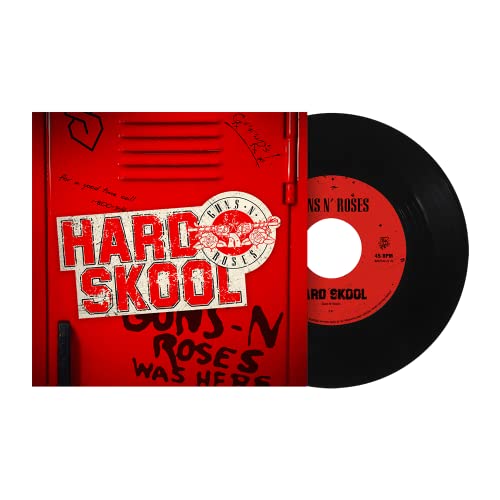 Guns N' Roses "Hard Skool" vinyl record with red cover art.