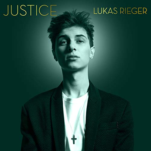 CD cover for Lukas Riegerās āJusticeā featuring a portrait of the artist.