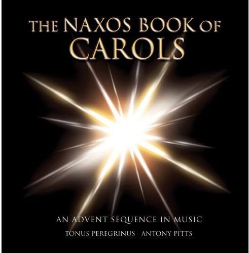 CD cover for "The Naxos Book of Carols" with a starburst design.