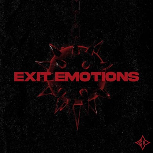 Red and black album cover featuring a spiked ball and text "EXIT EMOTIONS".