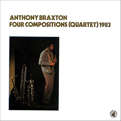Anthony Braxton album cover, showing him playing a saxophone in 1983.