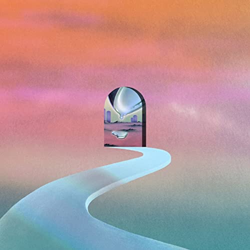 CD cover: abstract landscape with an arched doorway and winding path.