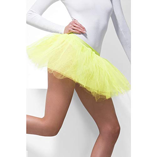 Smiffys Tutu Underskirt - Neon Yellow, Adult