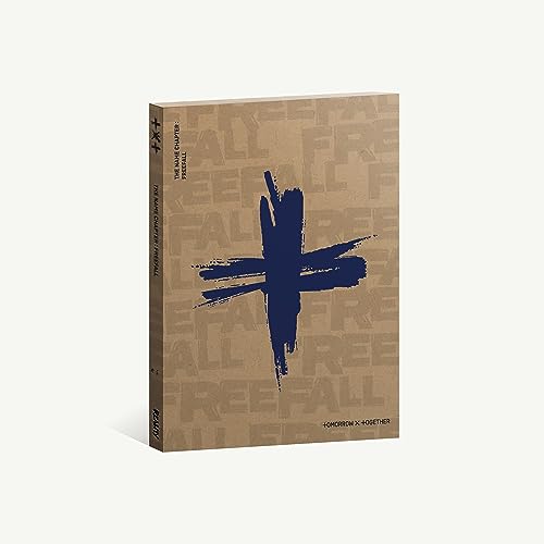 CD case with dark blue abstract brushstroke on a tan background.