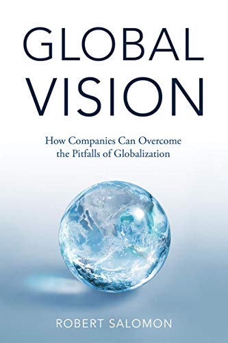 Book cover with globe image and title "Global Vision" by Robert Salomon.