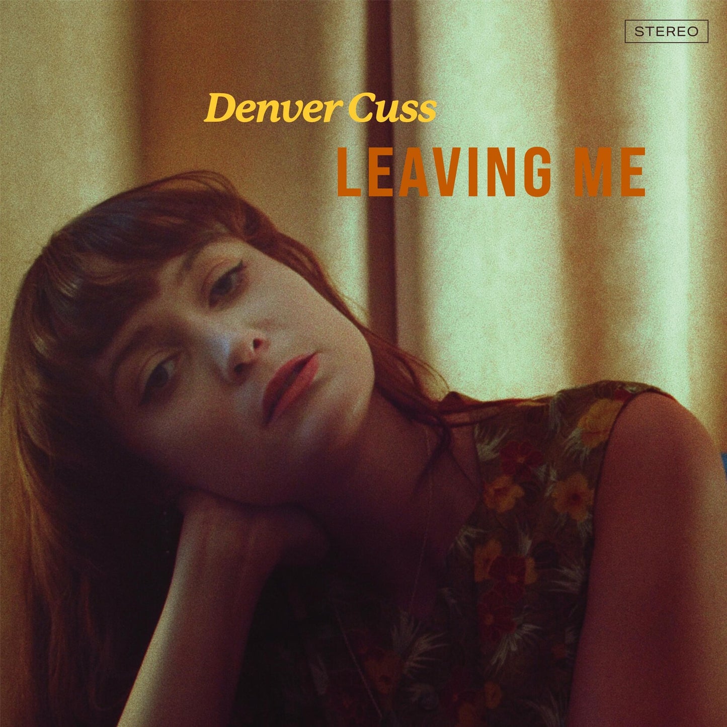 Album cover for Denver Cuss' "Leaving Me" featuring a woman reclining.