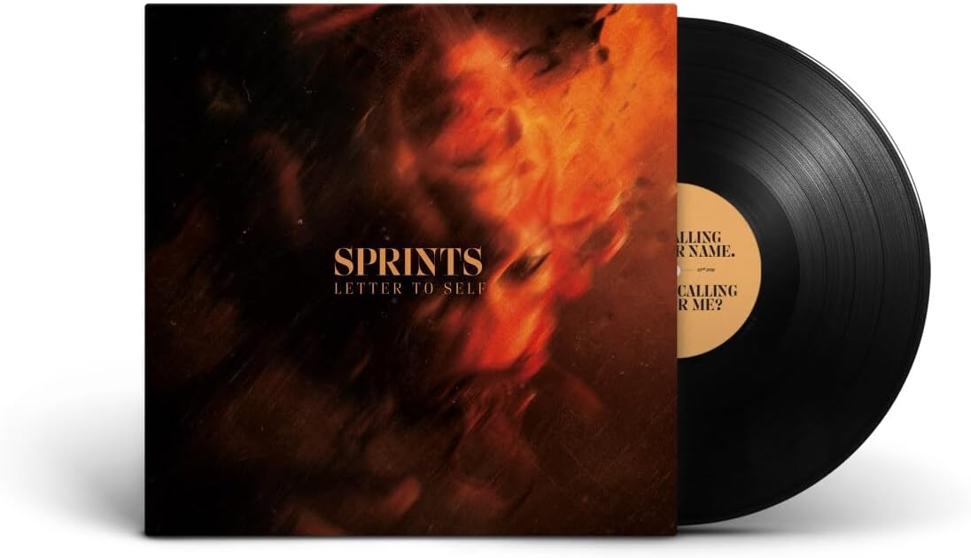 Vinyl record for Sprints’ “Letter To Self” with orange and black cover.
