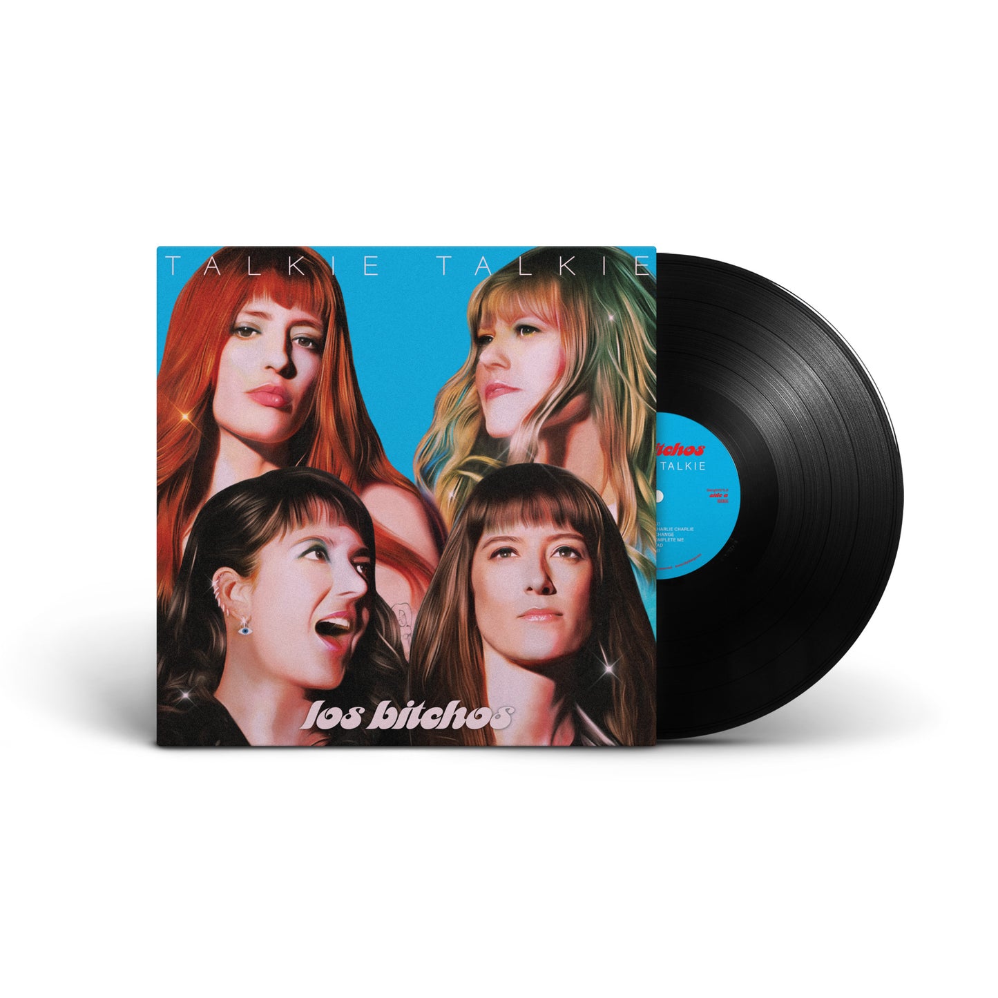 “Talkie Talkie” vinyl record by Los Bitchos, featuring four women on the cover.