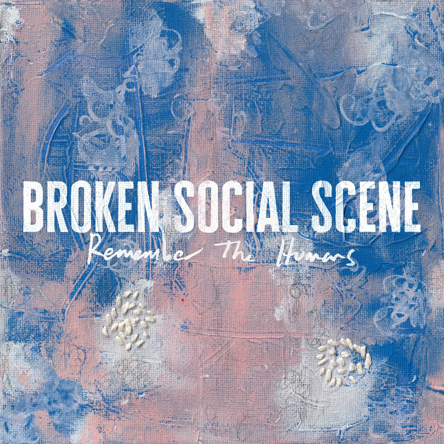 Broken Social Scene album cover: textured pink and blue with white text.