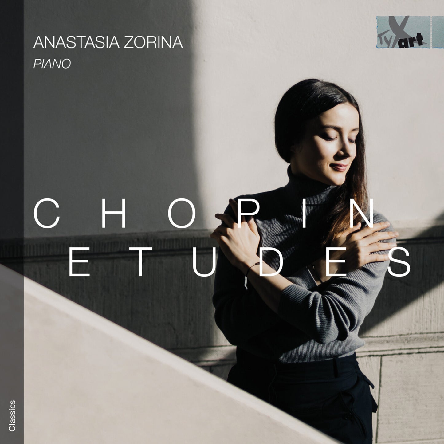 CD cover featuring pianist Anastasia Zorina and text āChopin Etudesā.