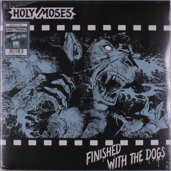 Vinyl cover featuring a snarling werewolf illustration with film strip borders and band text.