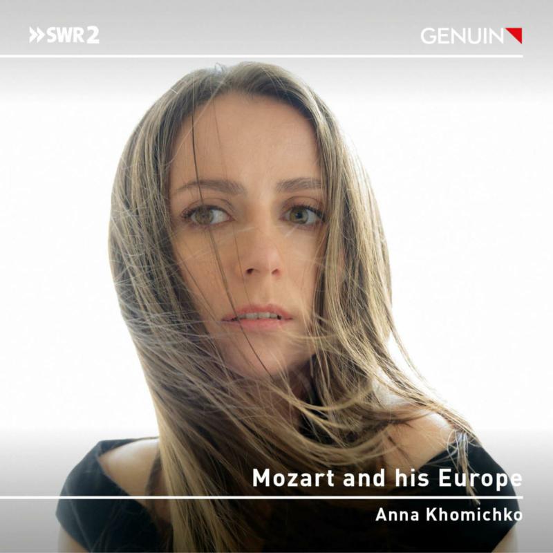 CD cover featuring portrait of Anna Khomichko, long hair, pale background.