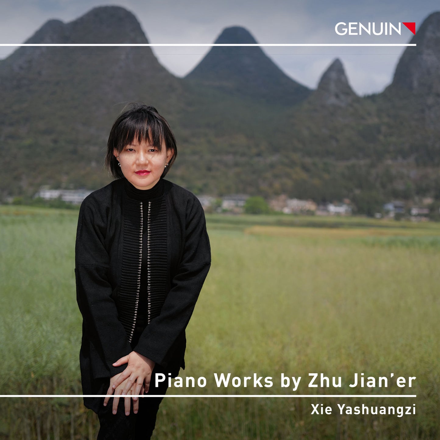 CD cover featuring pianist Xie Yashuangzi against a mountain backdrop.