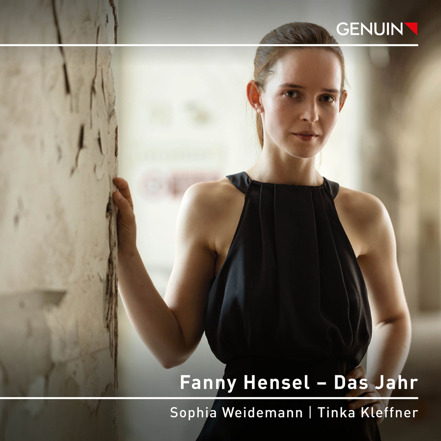 CD cover featuring pianist Sophia Weidemann, with textured background.