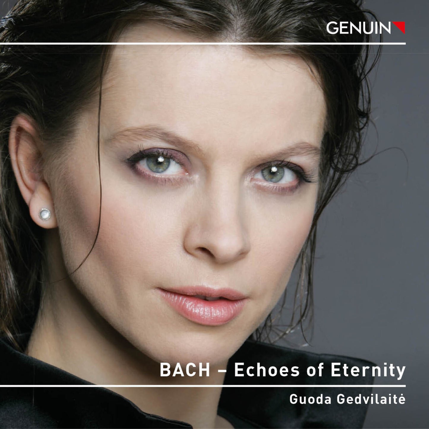 CD cover featuring a close-up portrait of pianist Guoda Gedvilaite.