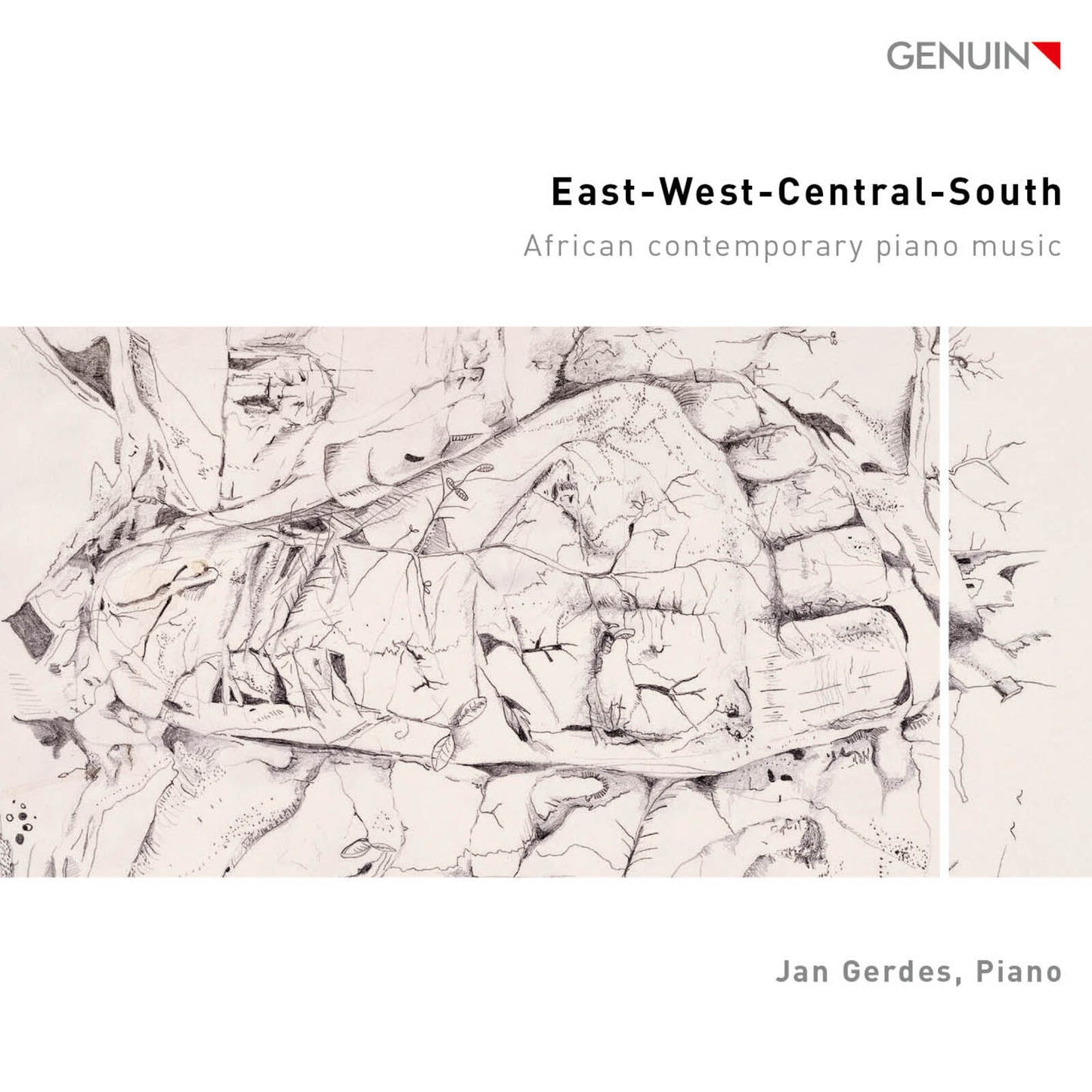 CD cover with abstract line drawing of a landscape and text.