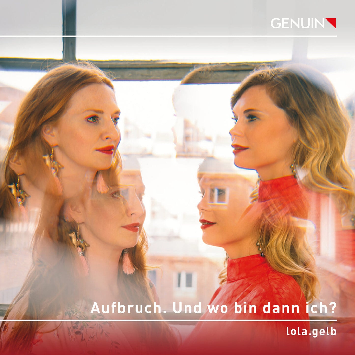 CD cover featuring a mirrored reflection of a red-haired woman.