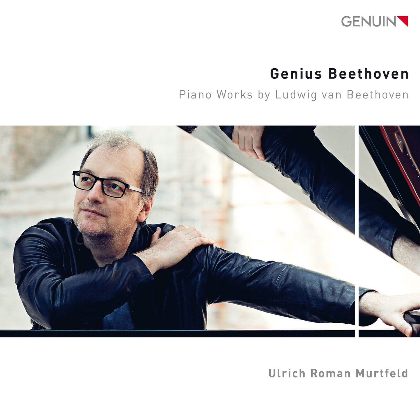 CD cover featuring pianist Ulrich Roman Murtfeld and Beethoven’s name.